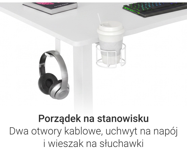 Silver Monkey Biurko elektryczne ED-140 white - 1162663 - zdjęcie 7